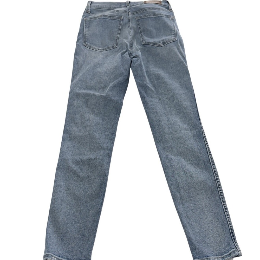 Madewell Jeans Womens 27 Blue Wheeler Wash 10 High Rise Skinny Denim Raw Hem - Picture 6 of 12